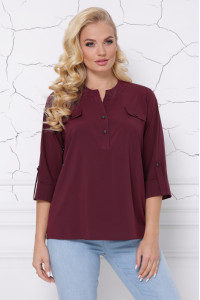 Блуза «Сицилія» бордового кольору