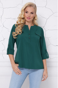 Блуза «Сицилія» смарагдового кольору