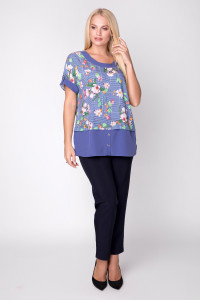 Блуза «Сицилия» с цветочным принтом