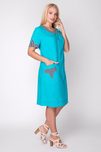 Платье «Сусанна» бирюзового цвета