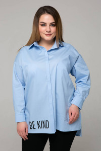 Рубашка «Зара» голубого цвета