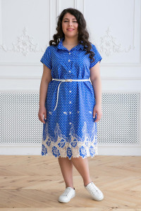 Платье «Дерси» голубого цвета