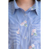 Сорочка «Кром» синього кольору з білими квітами