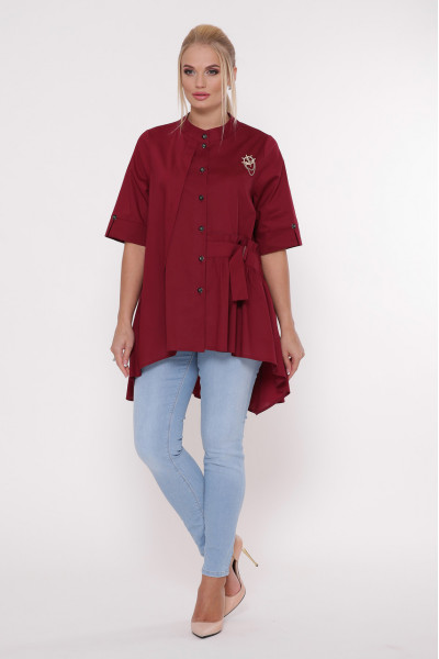 Блуза «Уля» бордового кольору
