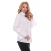 Блуза «Агата» білого кольору з брошкою