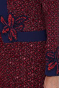 Платье «Донна» бордового цвета с кружочками